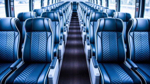 norman 54 passenger charter bus inside