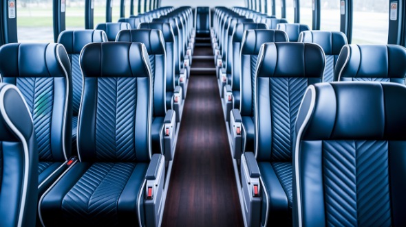 norman 56 passenger charter bus inside