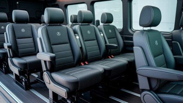 norman sprinter van with driver inside