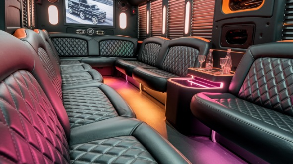sprinter limo rental interior norman